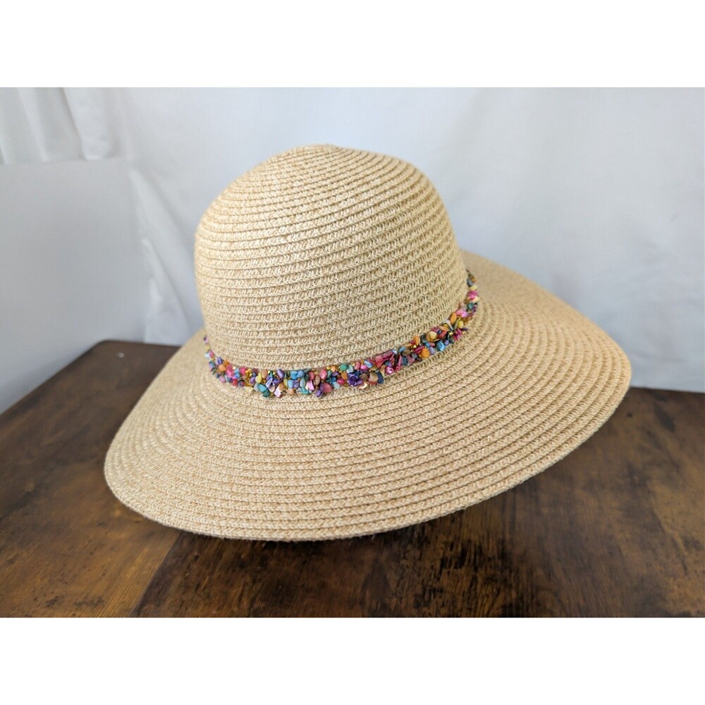 Jacobson Hat Wide Brim Straw Sun Hat One Size Fits All Western Boho Chic Summer - Picture 5 of 10